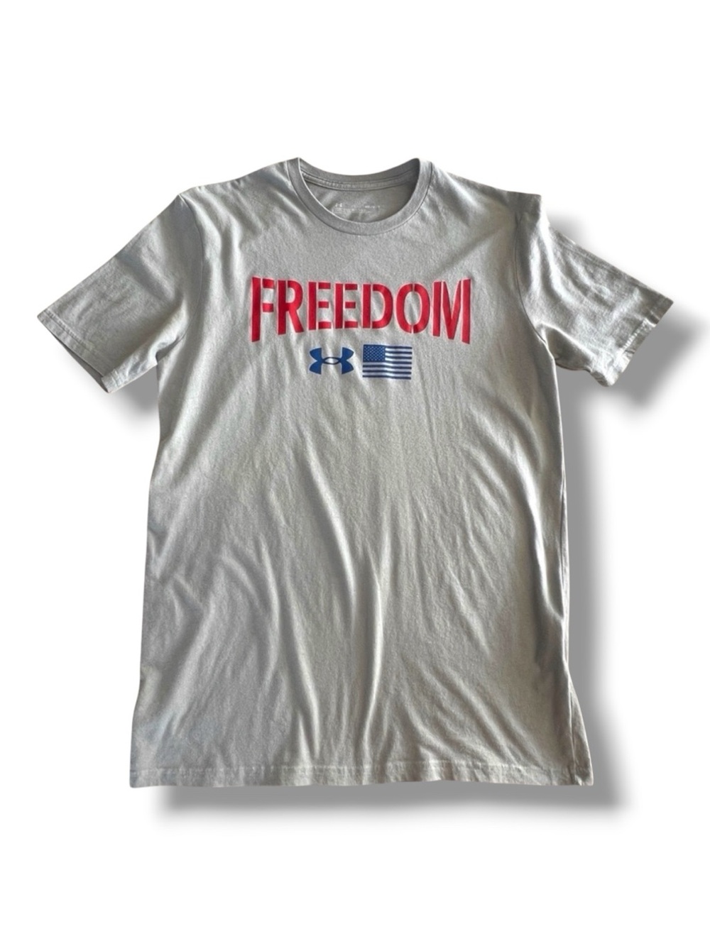 UNDER ARMOUR Gray Freedom Short Sleeve Tee